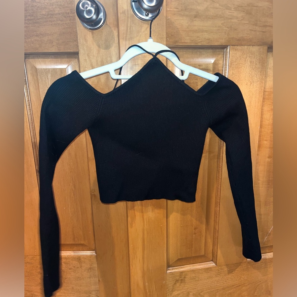 Garage Women’s Long Sleeve Off the Shoulder Halter Top